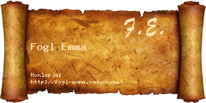 Fogl Emma névjegykártya