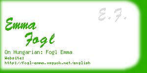 emma fogl business card